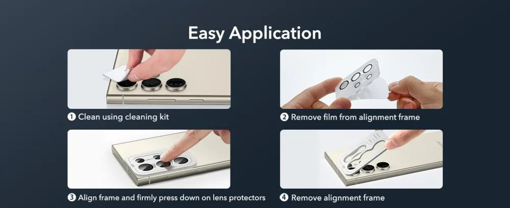 Esr Samsung Galaxy S24 Ultra Camera Lens Protector Scratch Resistant Ultra Thin Tempered Glass (5)