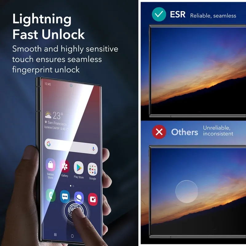 Esr Samsung S24 Ultra Screen Protector Full Cover Tempered Glass With Installation Frame (3)
