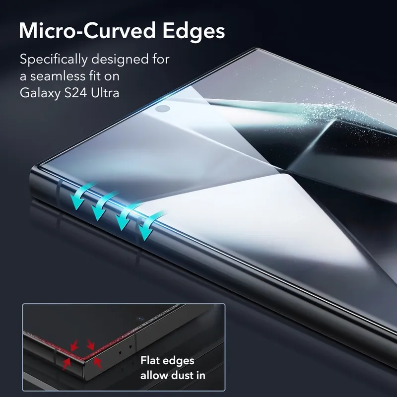 Esr Samsung S24 Ultra Screen Protector Full Cover Tempered Glass With Installation Frame (4)