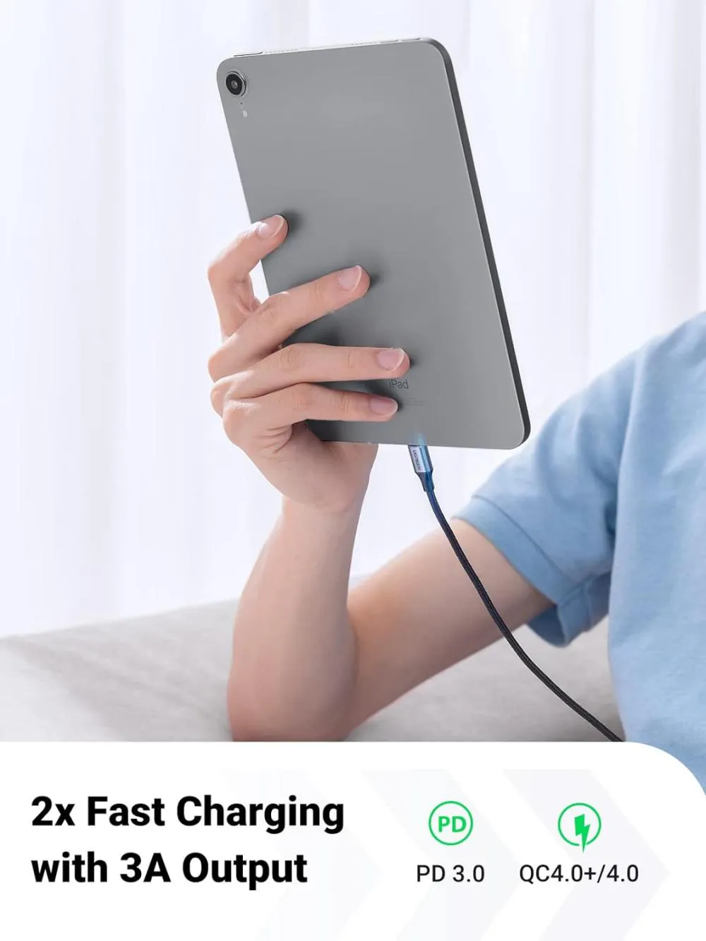 Ugreen 60w Usb C To Usb Type C Cable 3a 1m (2)