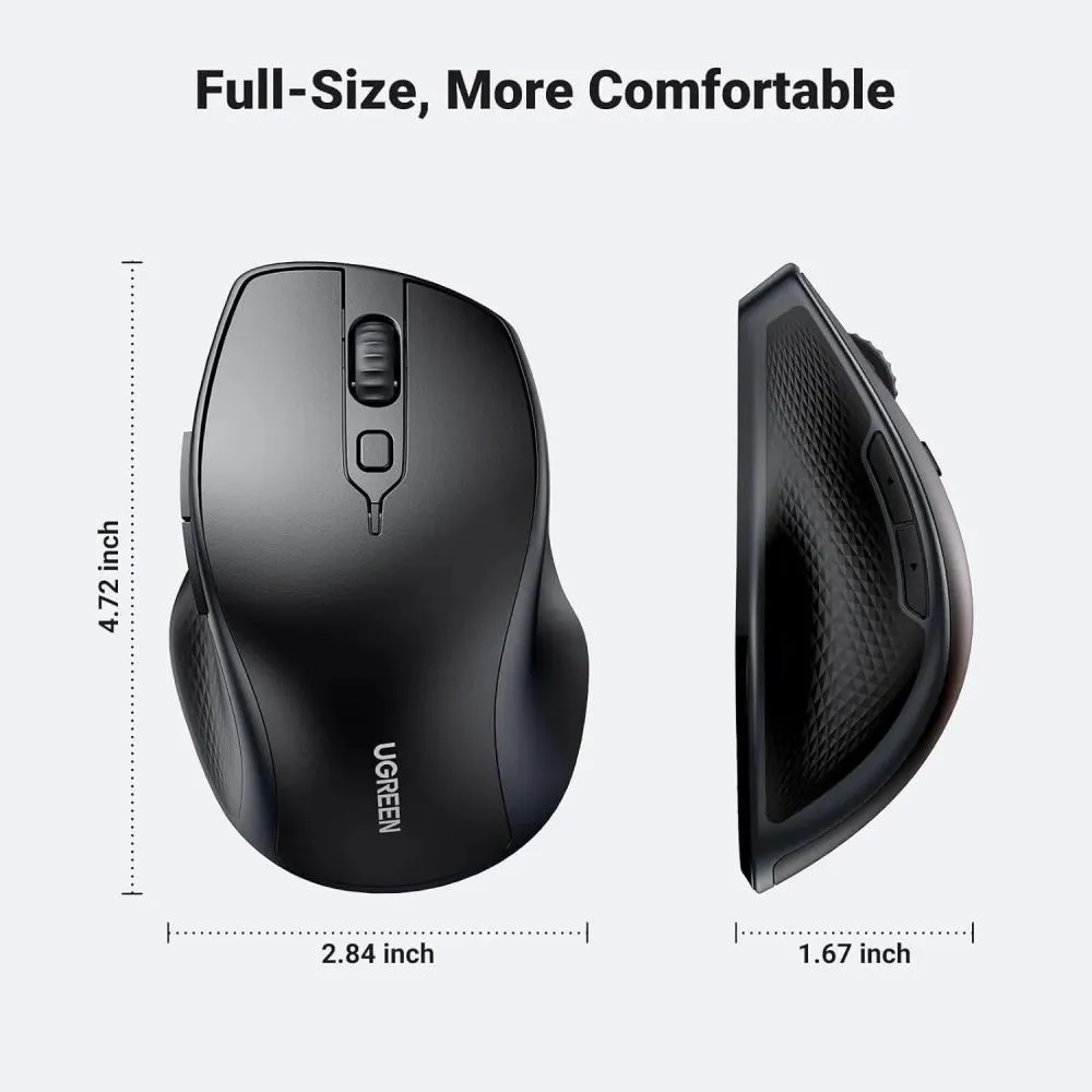 Ugreen Ergonomic Wireless Mouse 4000 Dpi Mu101 (4)