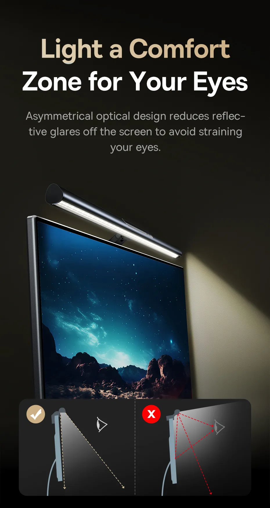 Baseus I Wok3 Asymmetric Light Source Magnetic Screenbar Hanging Light 2024 Version (14)