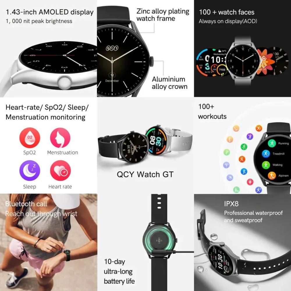 Qcy Watch Gt Smart Watch 60hz Retina Amoled Display (4)