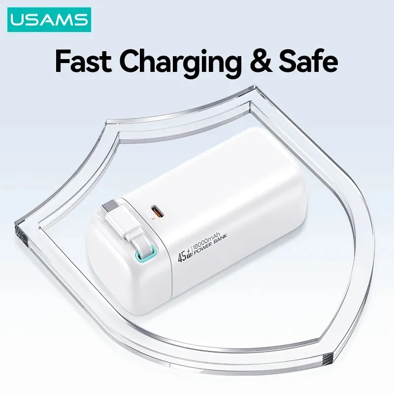 Usams Us Cd216 Pd 45w Dual Output 18000mah Fast Charging Power Bank With Type C Retractable Magnetic (5)