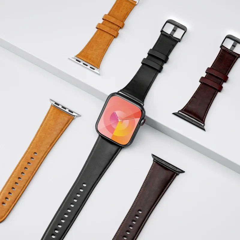 Wiwu Vintage Crazy Horse Leather Watch Band For Iwatch 44 45 49mm (3)