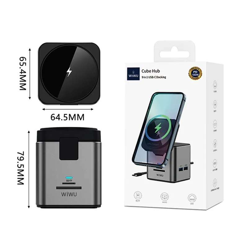Wiwu Wi W025 9 In 1 Multi Port Docking Station Hub Adapter (4)