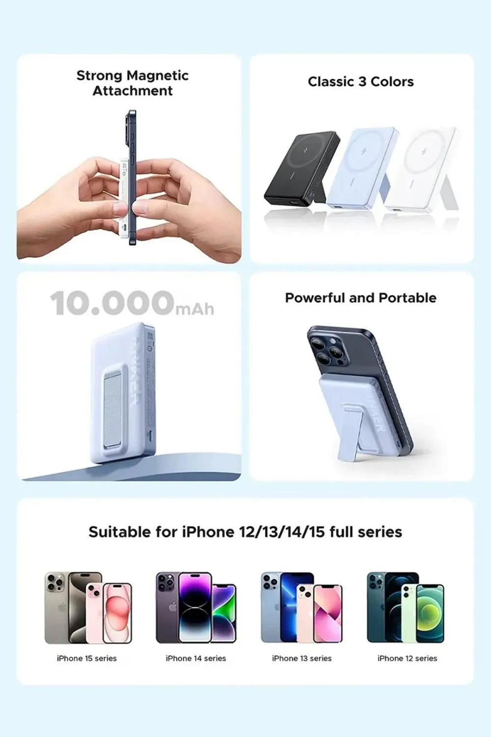 Anker 333 Maggo 10000mah Magsafe Power Bank A1652 (10)