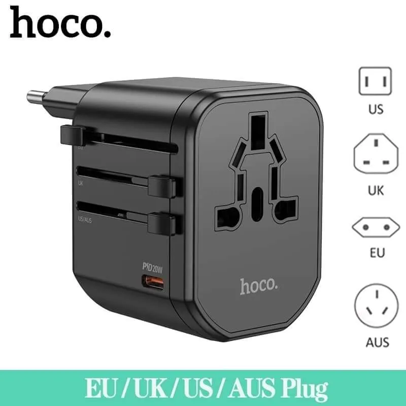 Hoco Ac15 3 Port Pd20w 2usb Universal Conversion Charger (3)