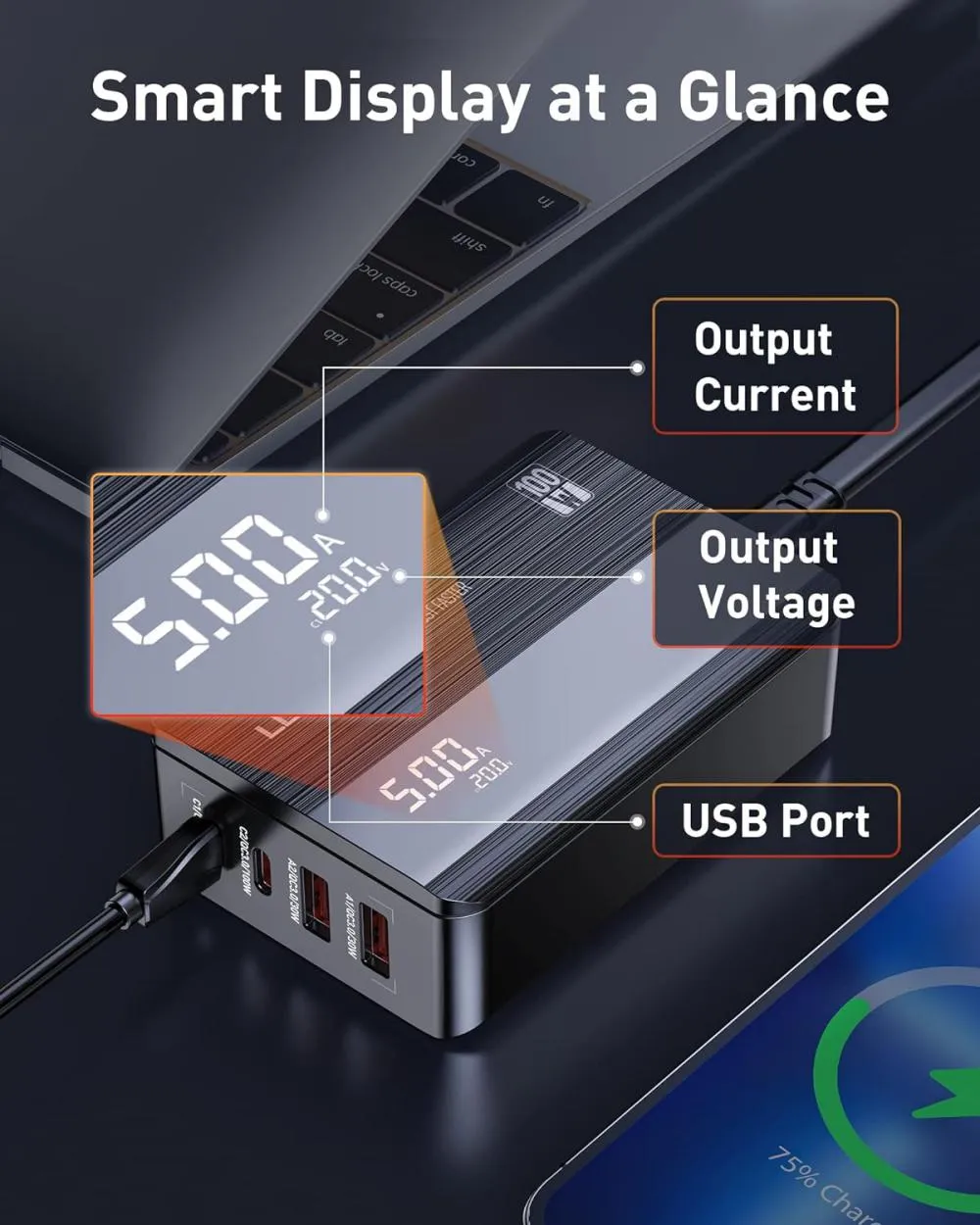 Ldnio 100w Gan Super Fast Desktop Charger (7)