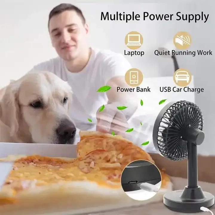 Awei F29 Mini Desktop Oscillating Rechargeable Fan (3)