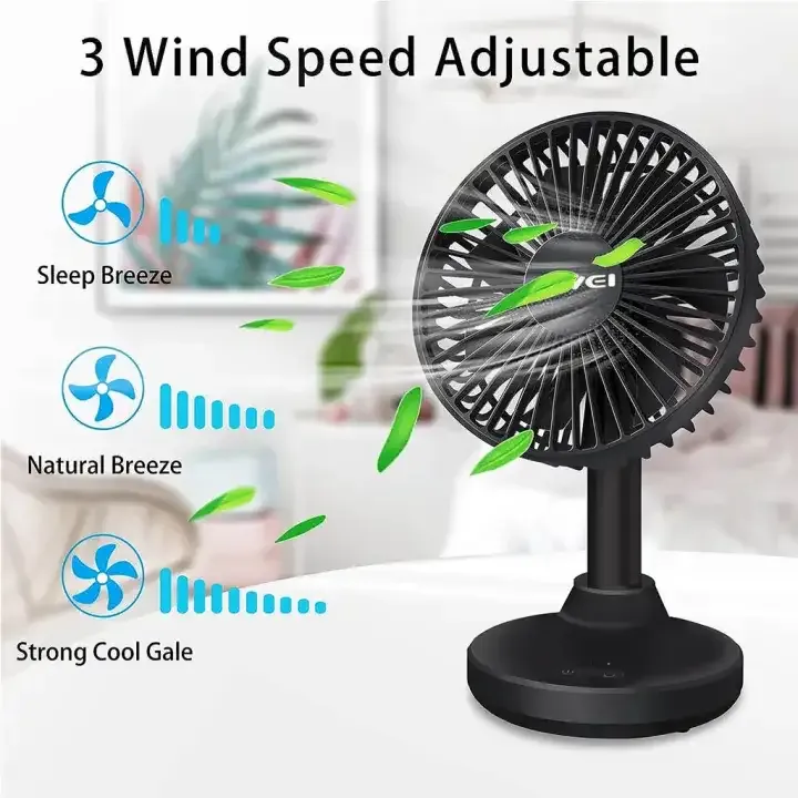 Awei F29 Mini Desktop Oscillating Rechargeable Fan (5)