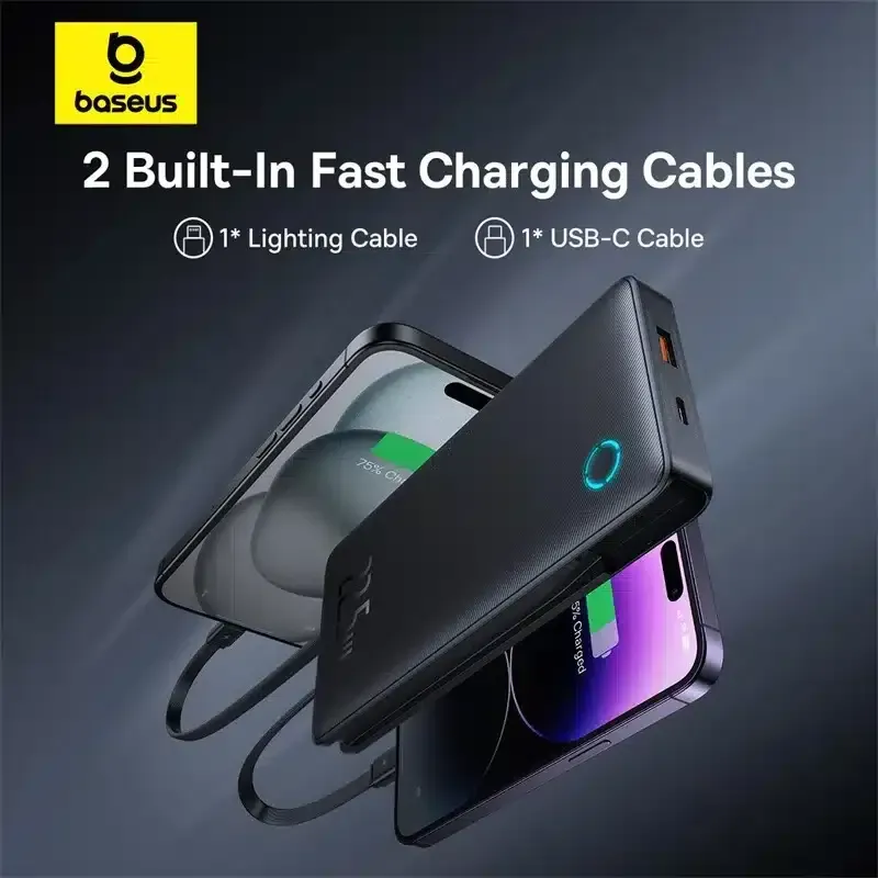 Baseus Airpow Lite 22 5w 10000mah Power Bank Dual Cable Version (2)
