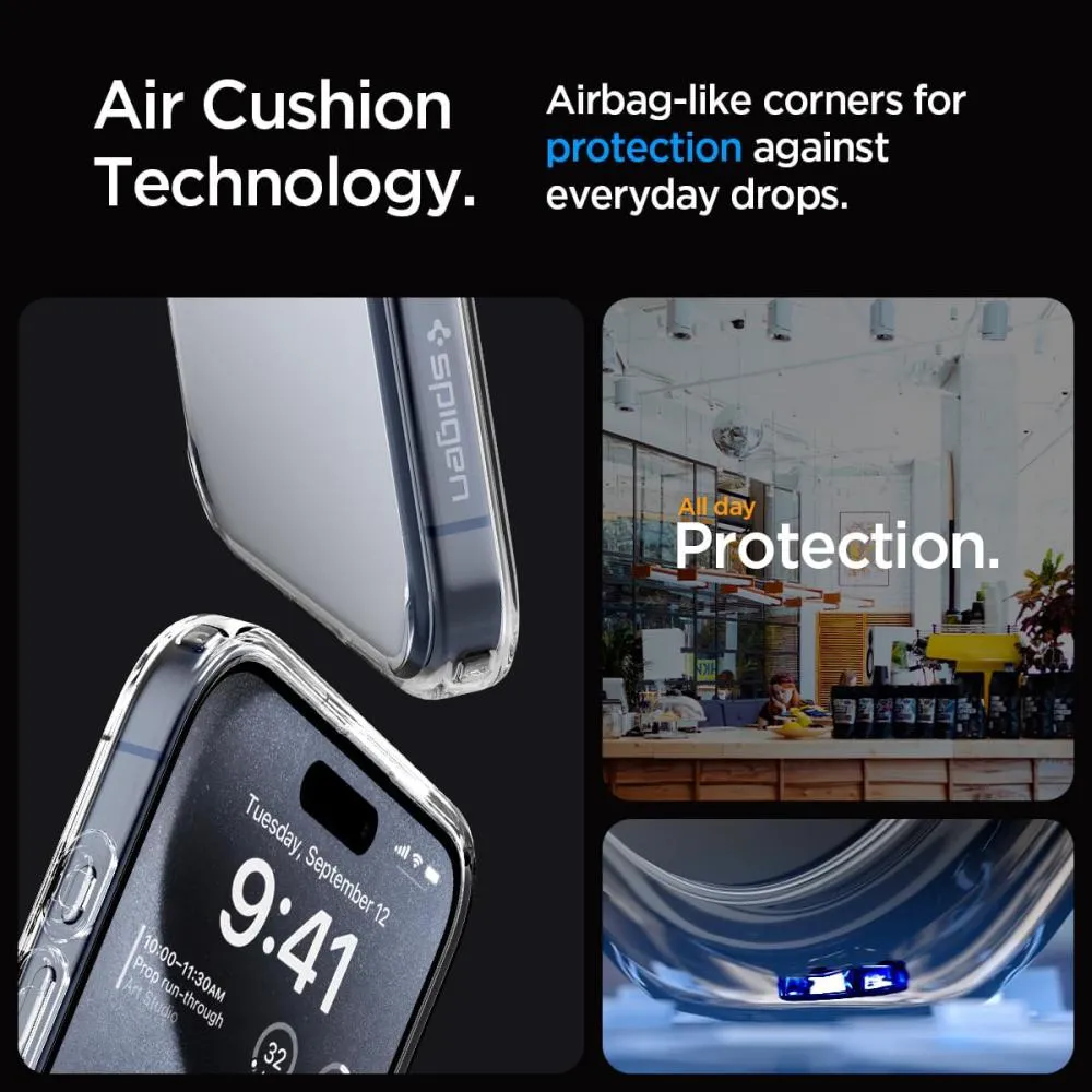 Spigen Ultra Hybrid Crystal Clear Case For Iphone 15 Pro Max (6)