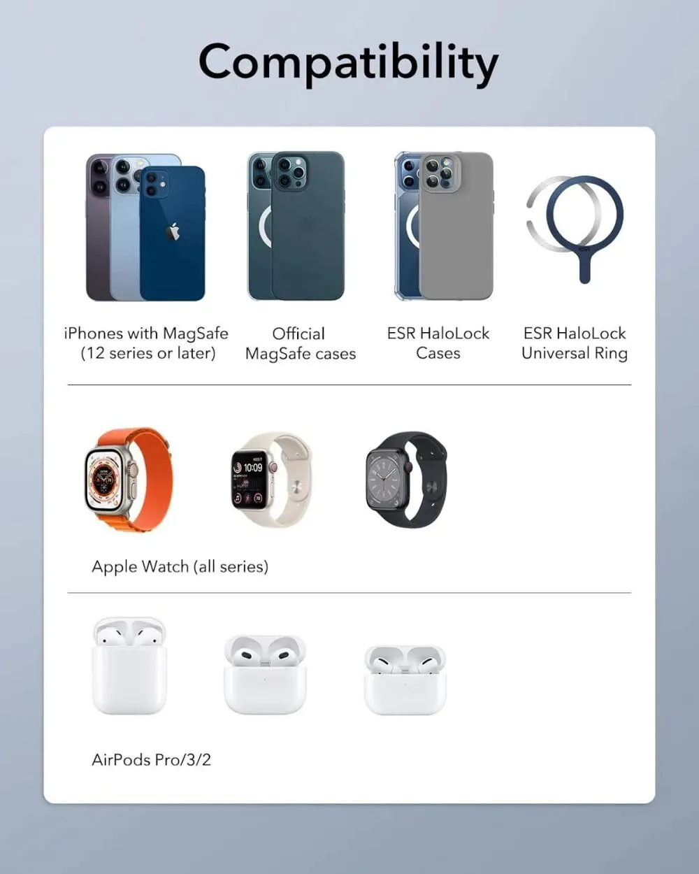Esr Halolock 3 In 1 Watch Wireless Charging Set Us Plug White (5)