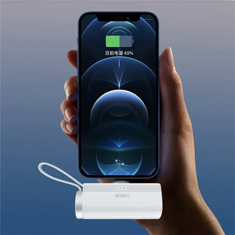 Wiwu Wi W026 2 In 1 Capsule 5000mah Usb C Power Bank With Apple Watch Charger (4)