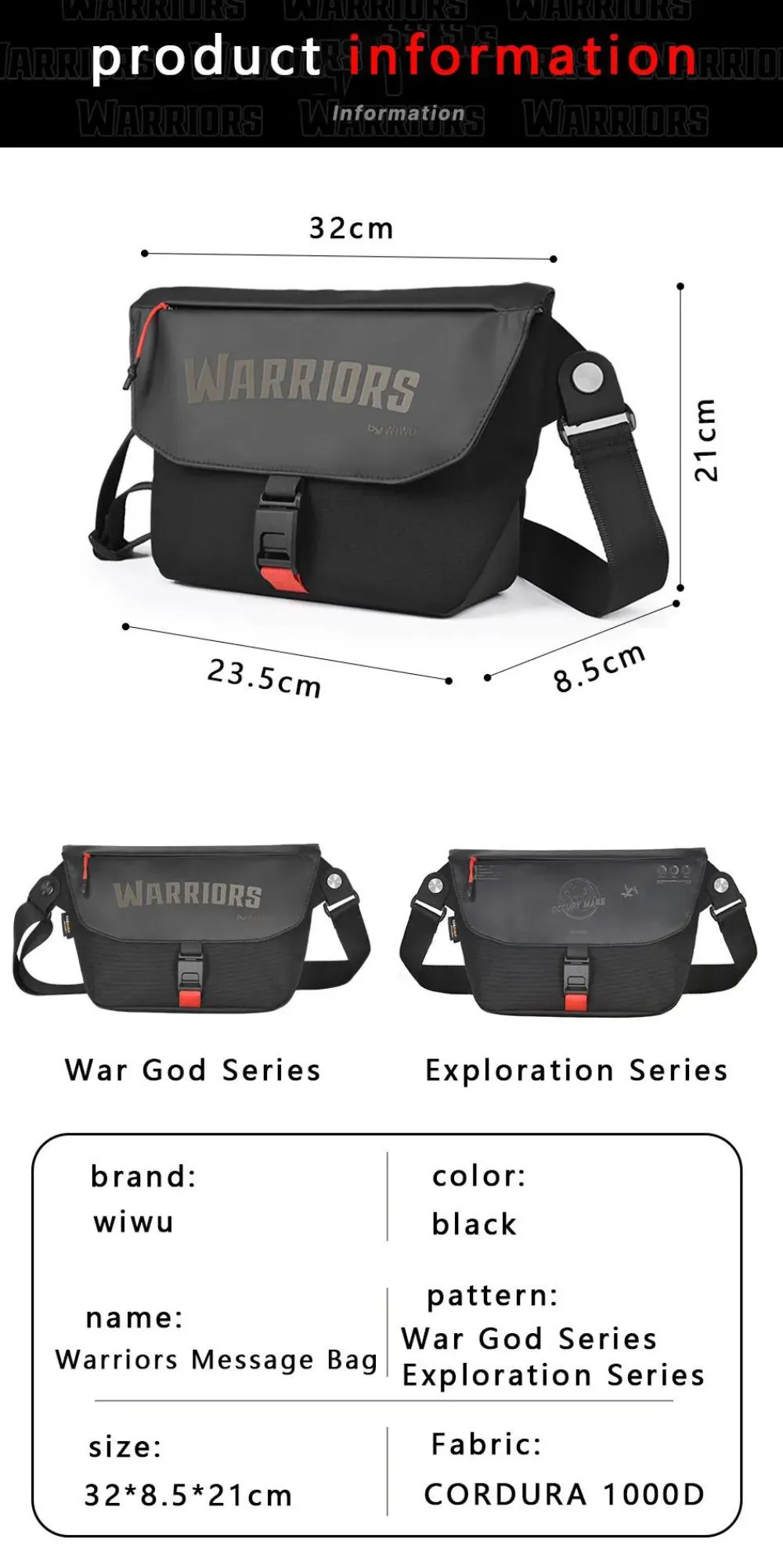 Wiwu Space Exploration Series Message Bag X Cordura 1000d Nylon ( (5)