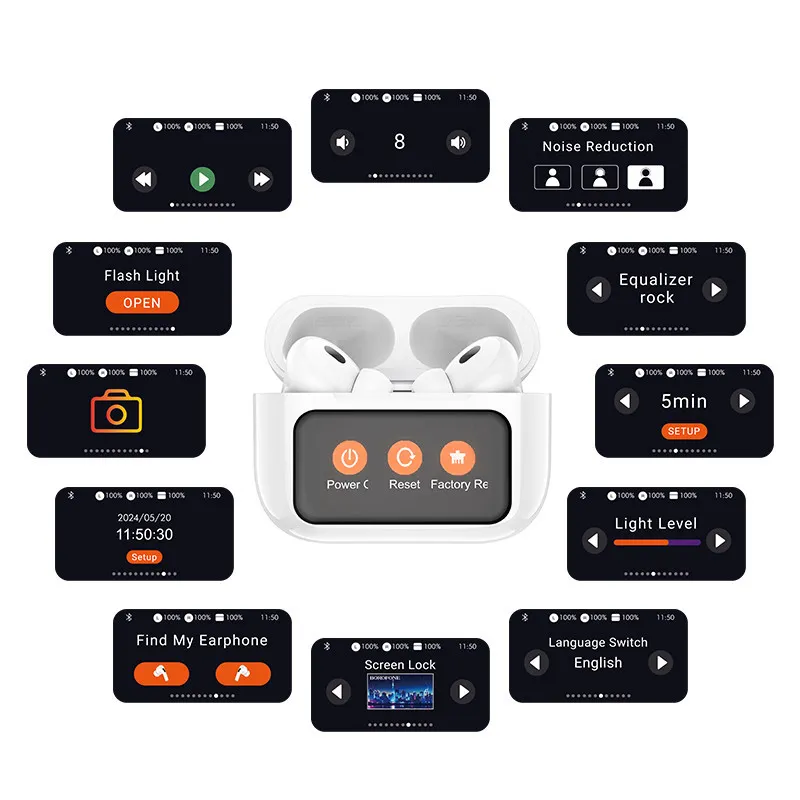 Hoco Ew72 Anc Earbuds With Touch Screen (7)