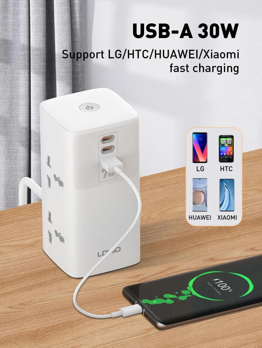 Ldnio 70w Multifunctional Universal Desktop Power Adapter Sc4383 (6)