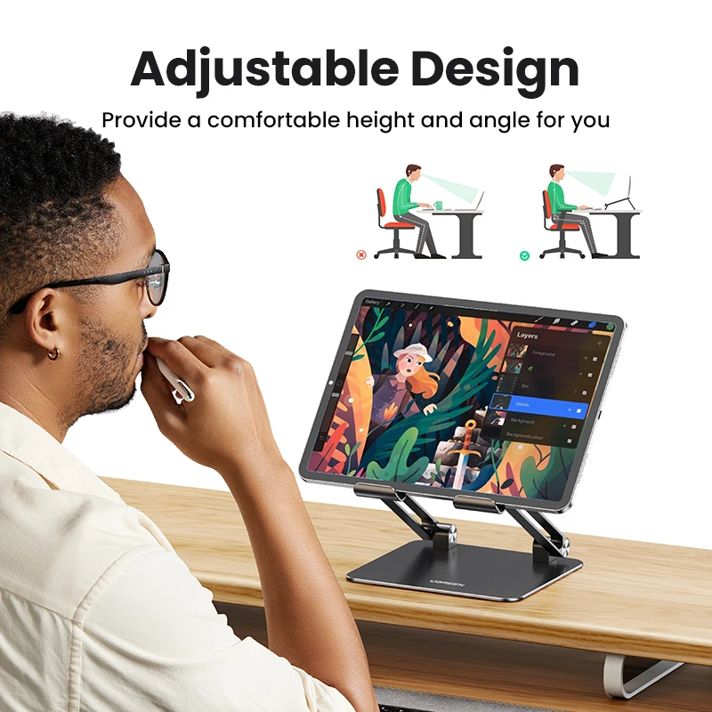 Ugreen 90841 Adjustable Laptop Stand Black Version (2)