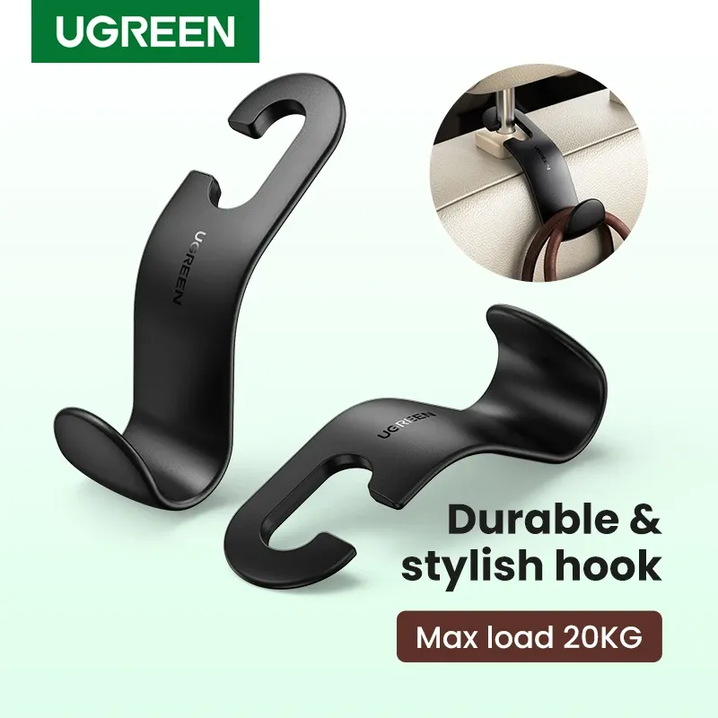 Ugreen Lp104 Car Back Seat Headrest Hanger Holder Hooks 2pcs 10415 (2)