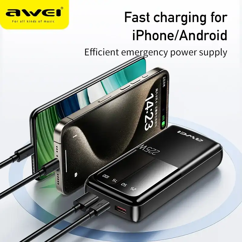 Awei P13k 22 5w Powerbank 20000mah Fast Charging (3)