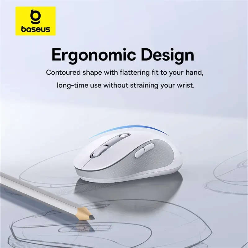 Baseus F02 Ergonomic Wireless Mouse Without Battery (2)
