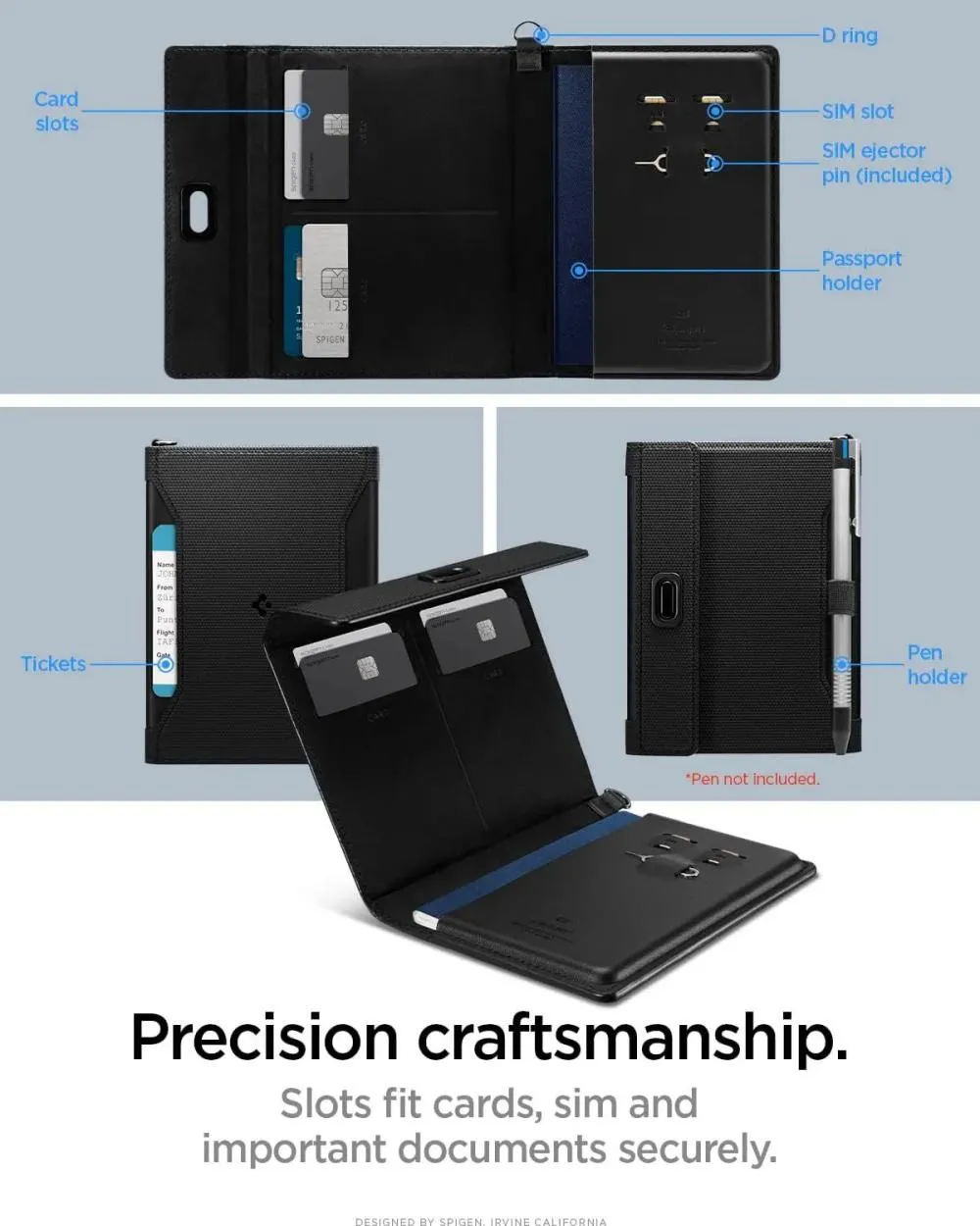 Spigen Universal Passport Holder Black (2)
