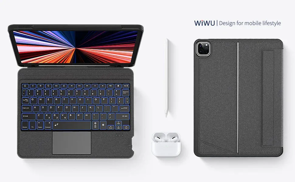 Wiwu Mag Touch Ipad Keyboard Case 11 13 Inch M4 2024 (5)