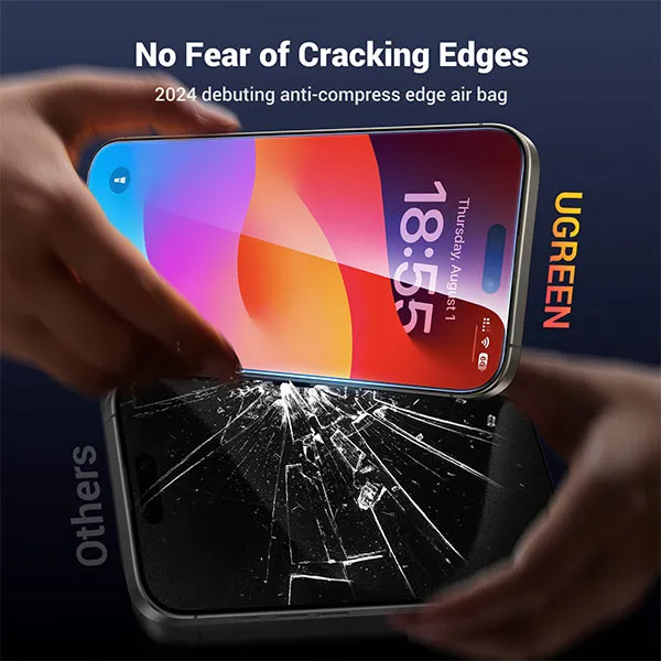 Ugreen 45974 Hd Screen Protector With Installation Frame For Iphone 16 Pro Max 2 Pack (3)