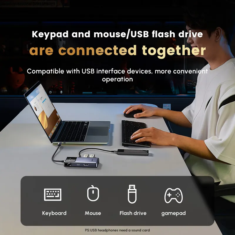 Ugreen Qpai Pro 5 In 1 Usb C Hub 4k60hz Hdmi Pd100w And 3usb Ports 45154 (3)