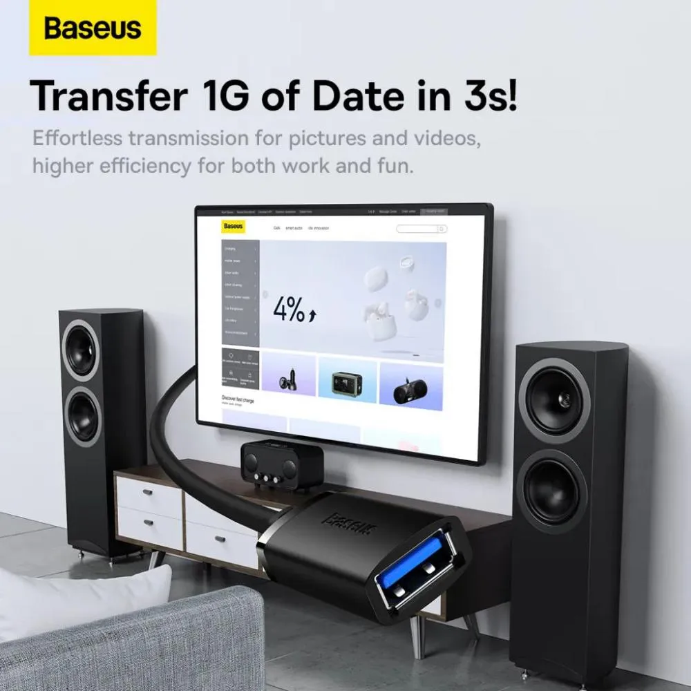 Baseus Extension Cable Usb3 0 Usb Male To Female 5gbps Transmission Pvc Cord 5meter B00631103111 05 ( (5)