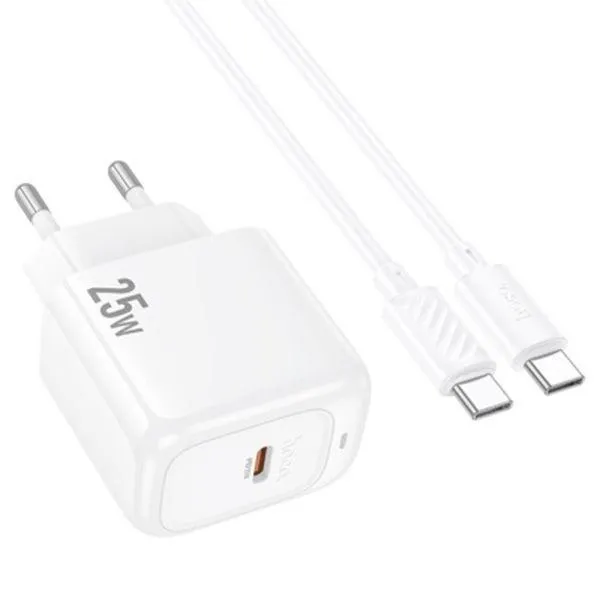 Hoco Cs53a 25w Wall Charger With 1m Usb C To C Charging Cable (1)