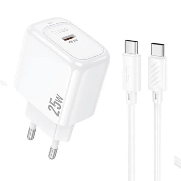Hoco Cs53a 25w Wall Charger With 1m Usb C To C Charging Cable (2)