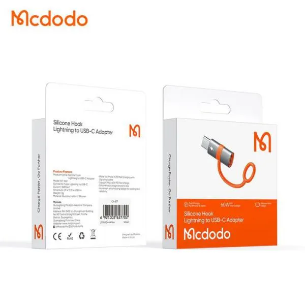 Mcdodo Lightning To Usb C 60w Fast Charging Connector Data (6)