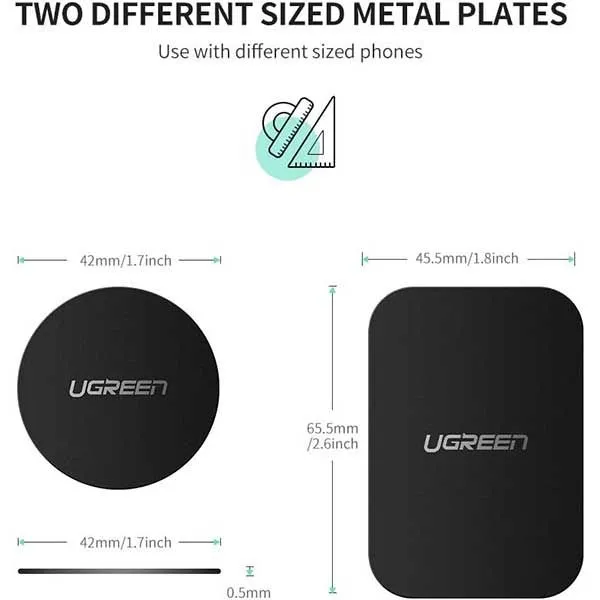 Ugreen Lp123 Rectangular Metal Plate For Magnetic Phone Stand 2pcs 50869 (2)