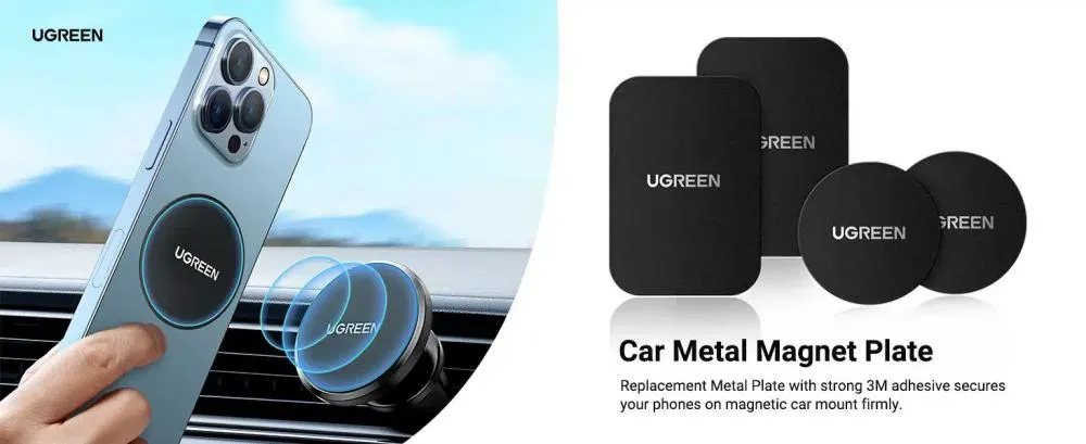 Ugreen Lp123 Rectangular Metal Plate For Magnetic Phone Stand 2pcs 50869 (3)