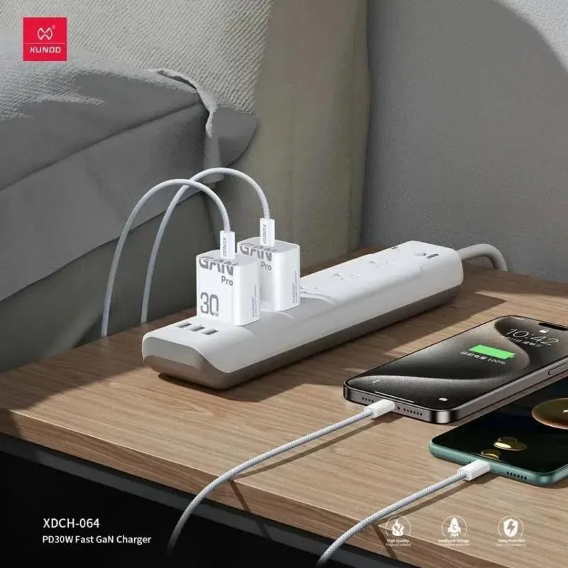 Xundd 30w Gan Pro Charger With Usb C To Lightning Cable (2)