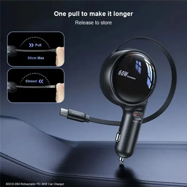Xundd Xdch 094 30w Pd Fast Car Charger With Retractable Cable (3)