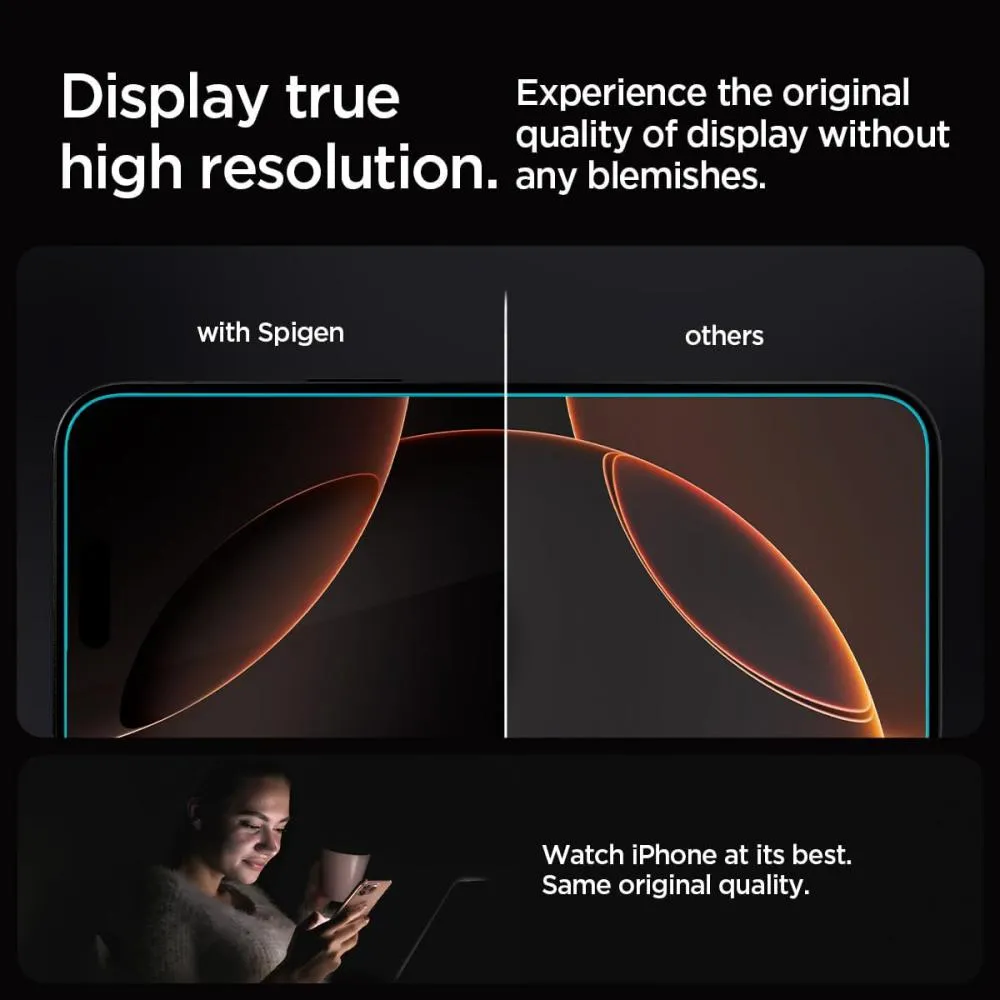 Spigen Glas Tr Ez Fit Screen Protector For Iphone 16 Pro 16 Pro Max 2 Pack (3)