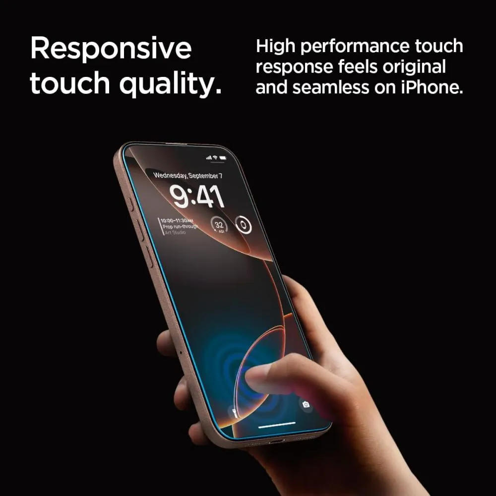 Spigen Glas Tr Ez Fit Screen Protector For Iphone 16 Pro 16 Pro Max 2 Pack (4)