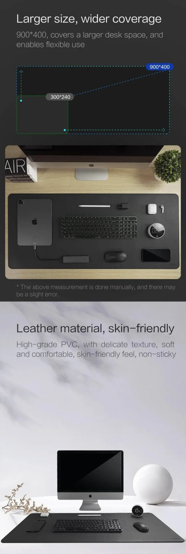 Xiaomi Miiiw Mouse Pad Double Sided Waterproof Soft Durable S Size (2)