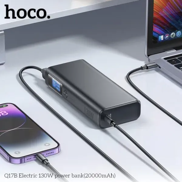 Hoco Q17b 130w 20000mah Fast Charging Power Bank With Led Display (3)