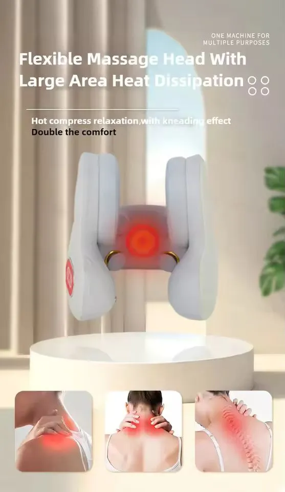 Sleep Noise Reduction Neck Massage Hot Compress Portable U Shaped Neck Pillow Portable Mobile Phone Bluetooth Music (5)