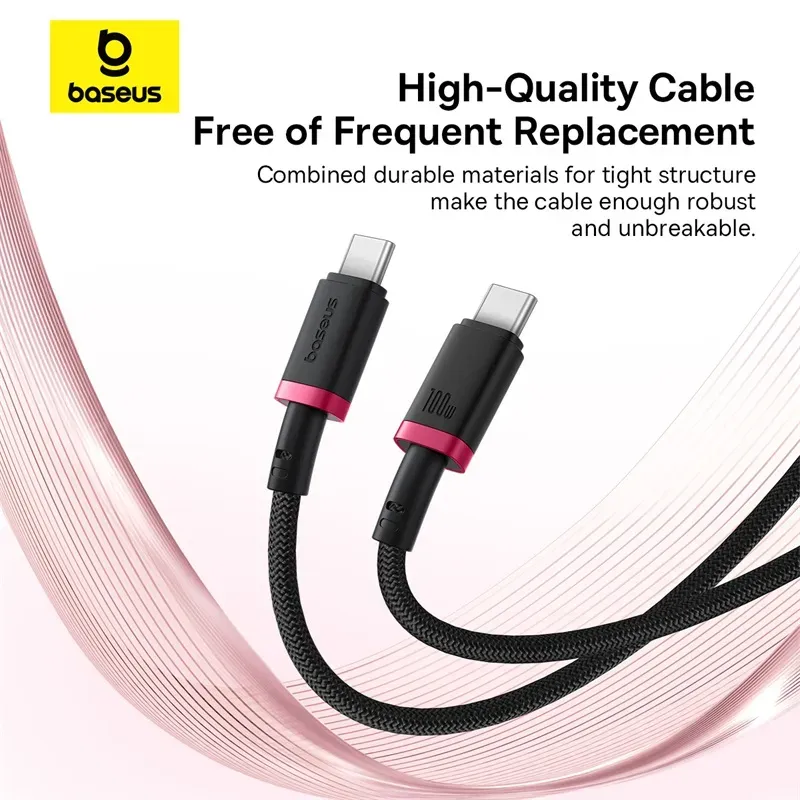 Baseus 100w Dura Series Nylon Braided Type C To Type C Cable (5)