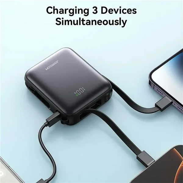 Joyroom Jr Pbf27 10000mah 22 5w Mini Power Bank Charger With Built In Dual Cables (2)