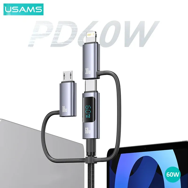 Usams Sj713 60w Fast Charging 6in1 Display Display Data Cable (1)