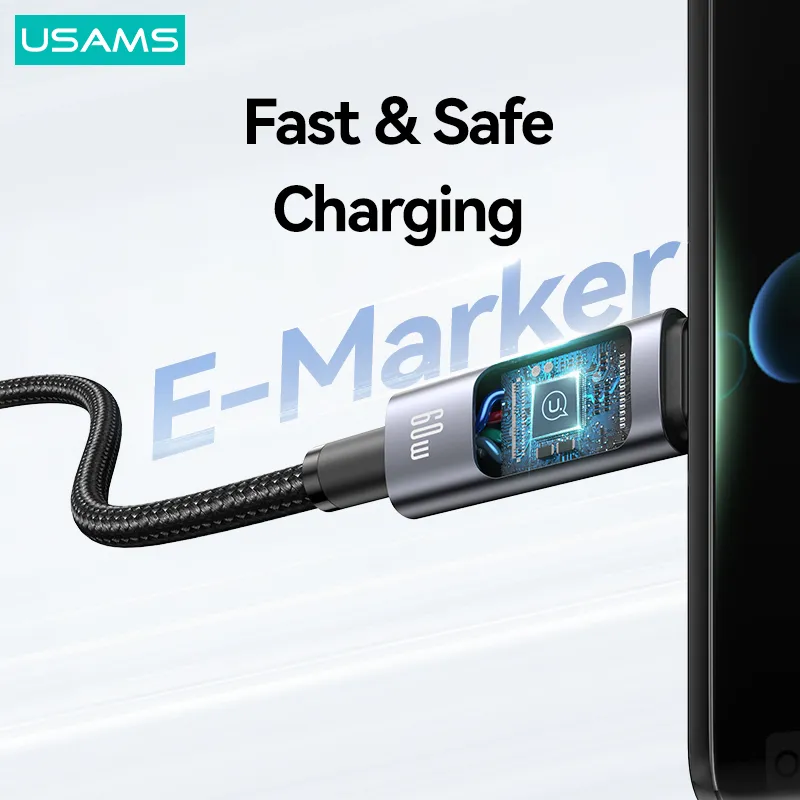 Usams Sj713 60w Fast Charging 6in1 Display Display Data Cable (3)