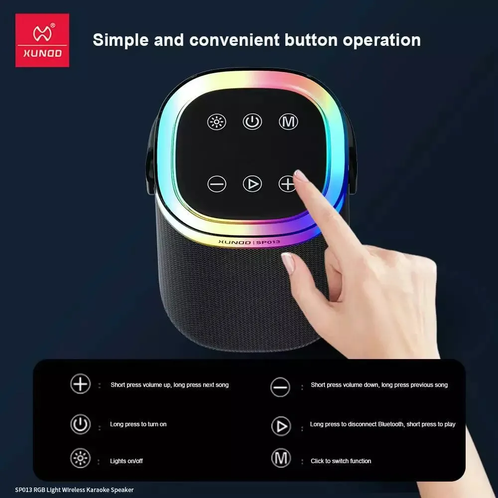 Xundd Sp013 Rgb Light Wireless Karaoke Speaker (1)