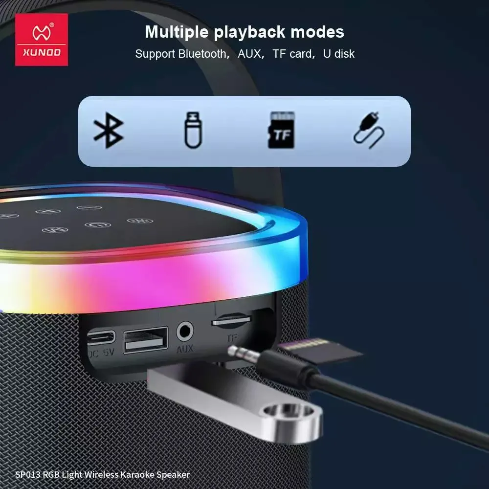 Xundd Sp013 Rgb Light Wireless Karaoke Speaker (4)