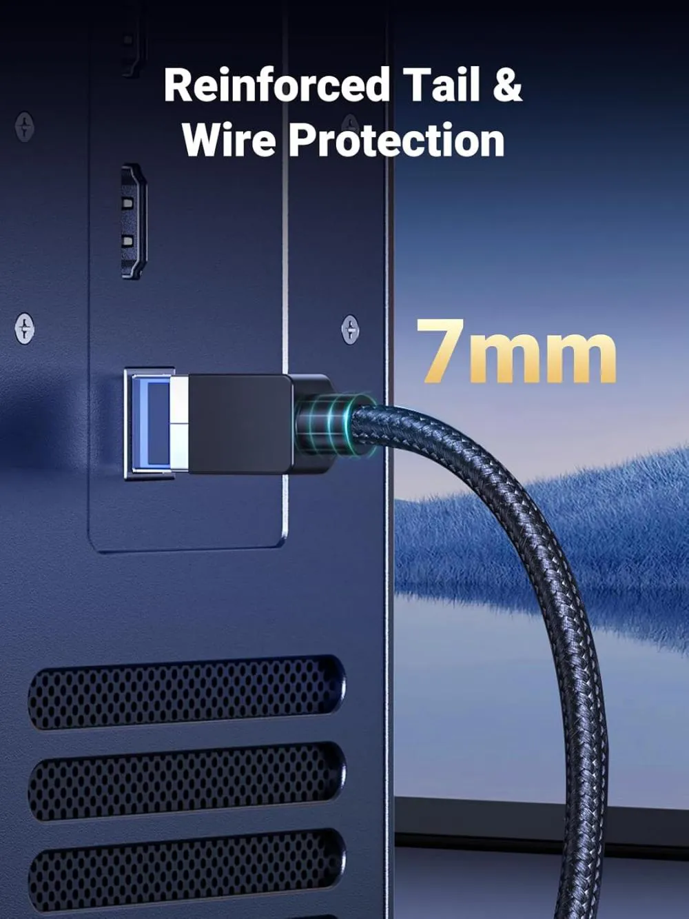 Ugreen Cat8 Rj45 Pure Copper Ethernet Cable Braided 10m Black (2)
